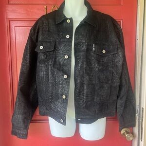 Vintage Guess Women’s Snakeskin Suede Jacket Size M